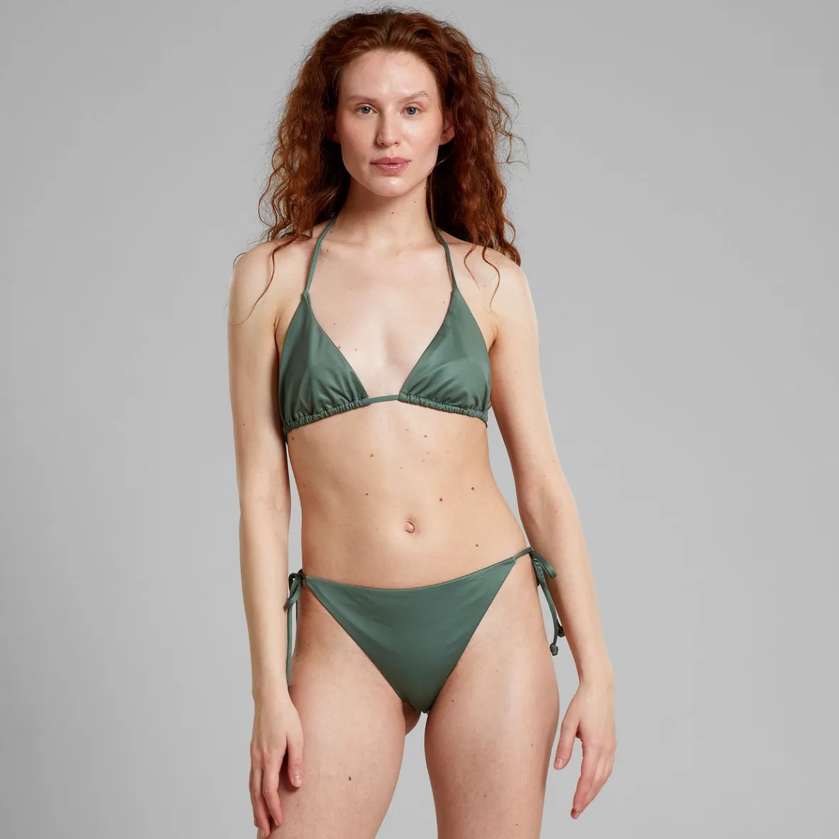 Online Bikini Bottom Gopa Leaf Green Women Swimwear