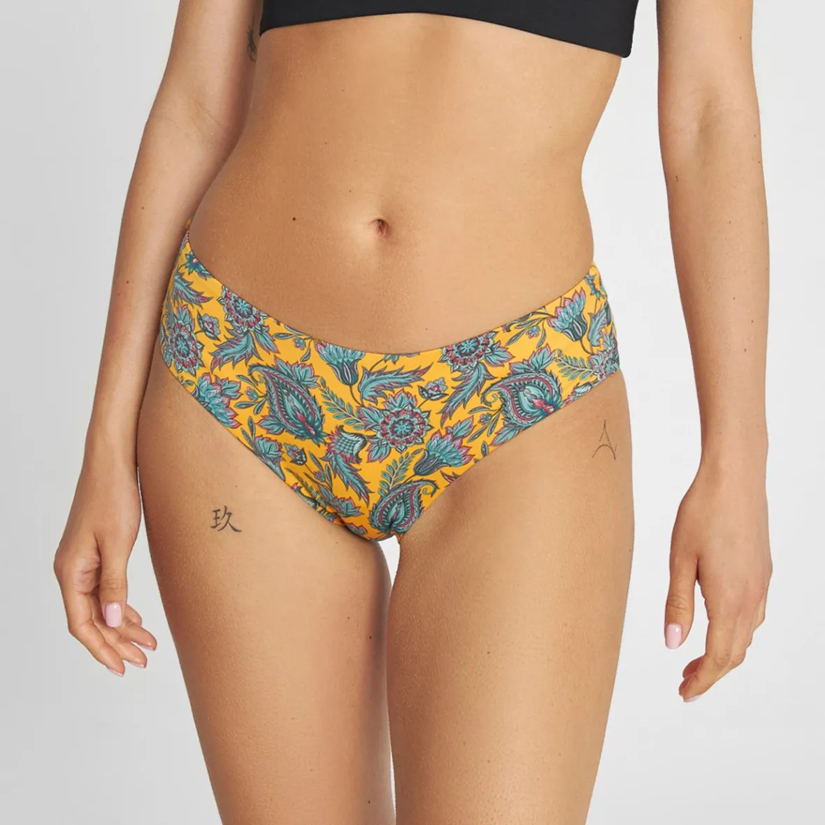 Outlet Bikini Bottom Lau India Flowers Honey Yellow Women Outlet