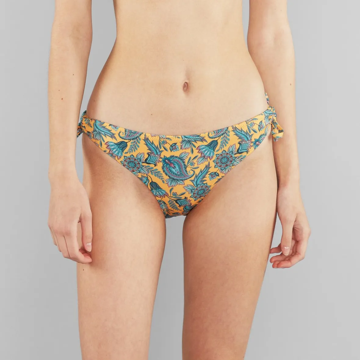 Outlet Bikini Bottom Odda India Flowers Honey Yellow Women Outlet