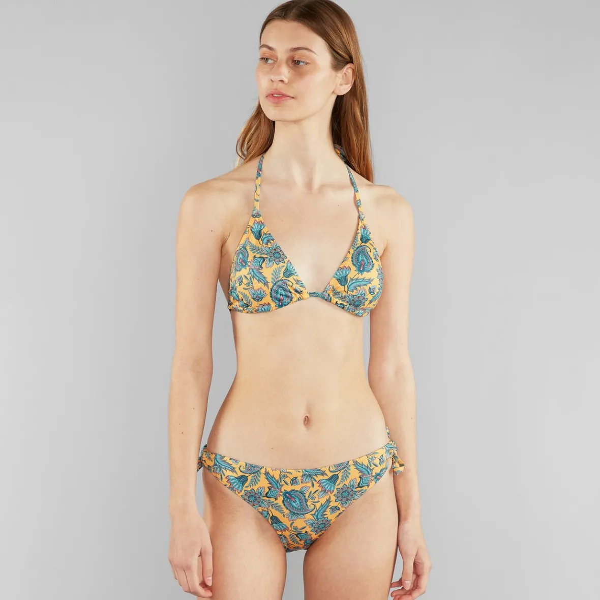 Outlet Bikini Bottom Odda India Flowers Honey Yellow Women Outlet