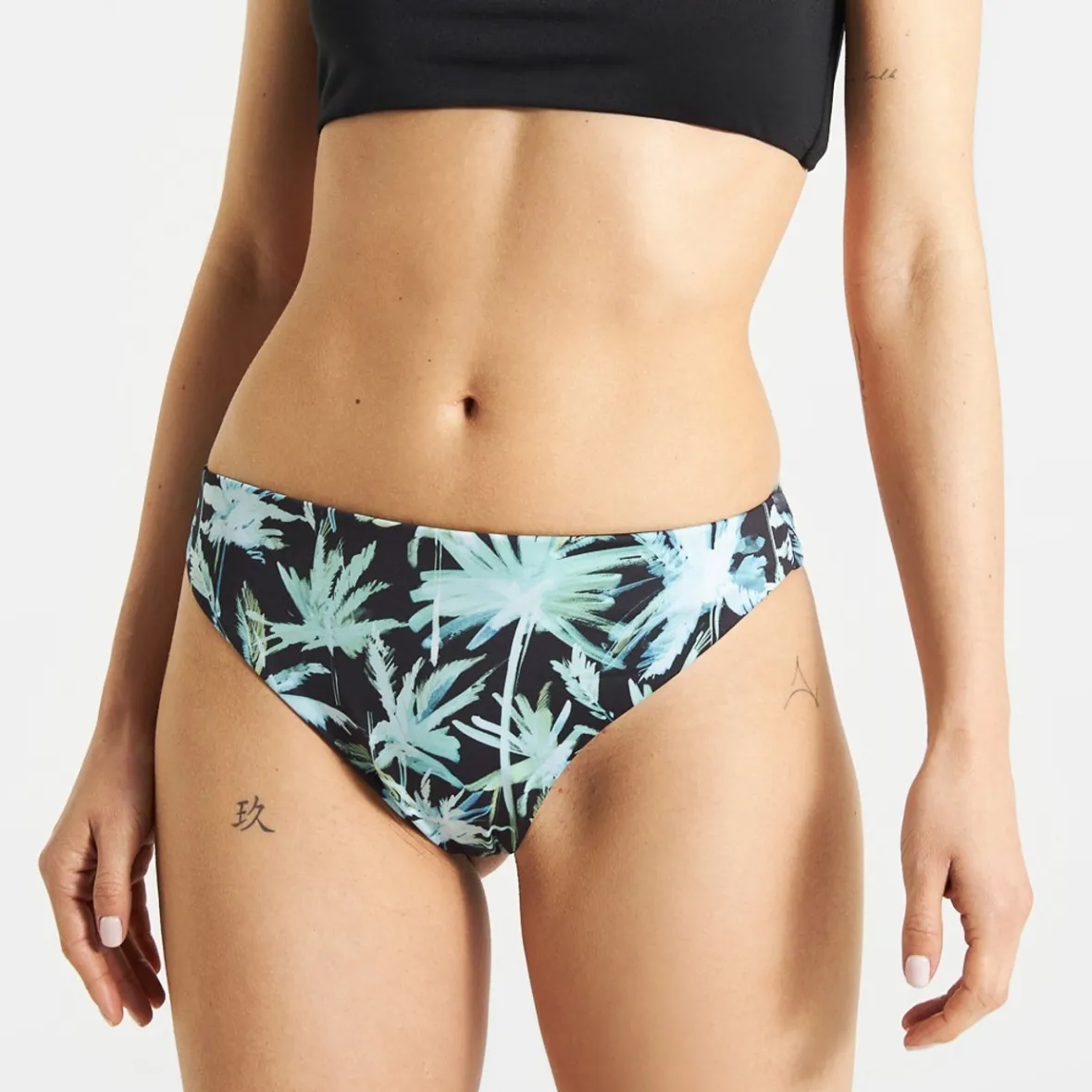 Online Bikini Bottoms Sanda Painted Palmtrees Black Women Outlet