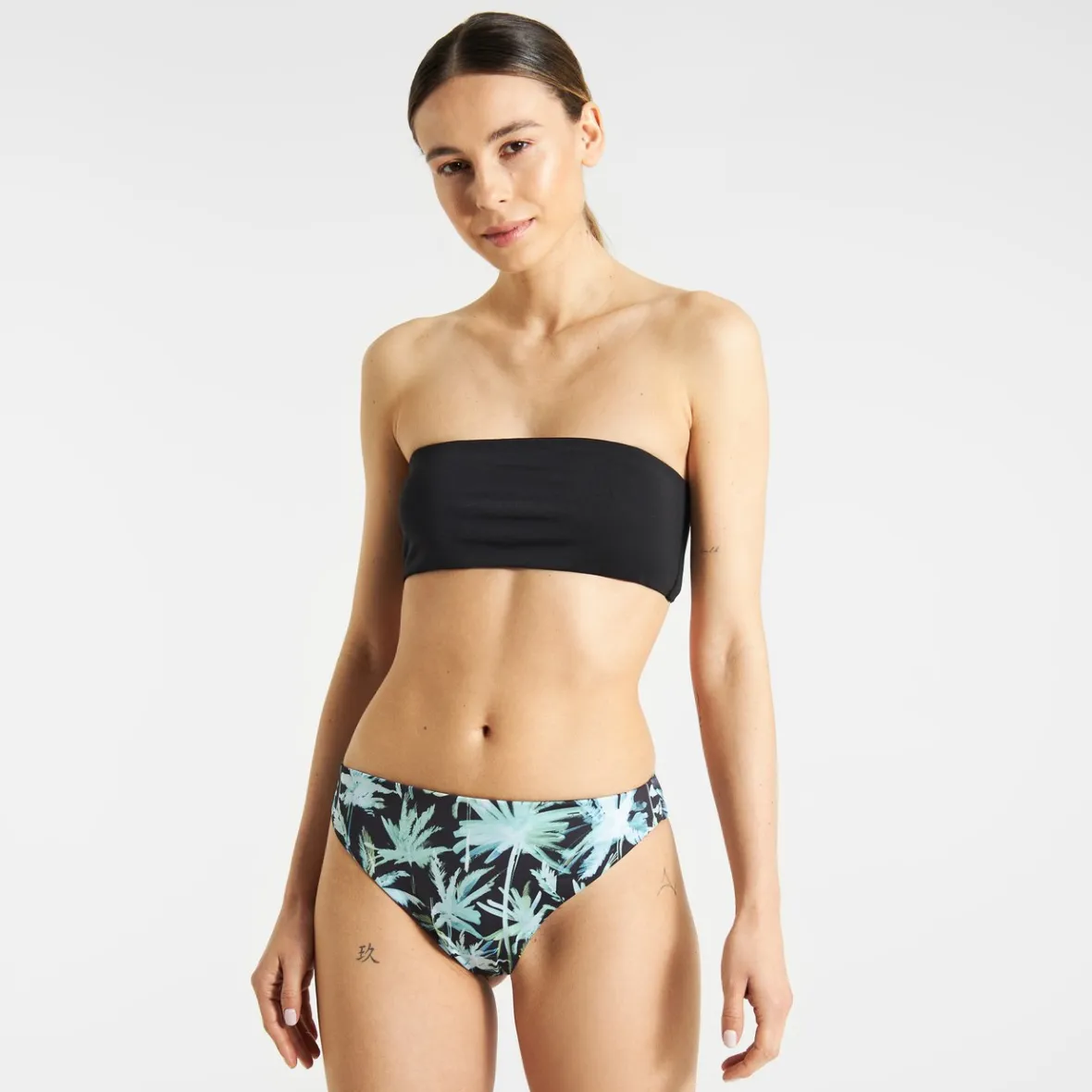 Online Bikini Bottoms Sanda Painted Palmtrees Black Women Outlet