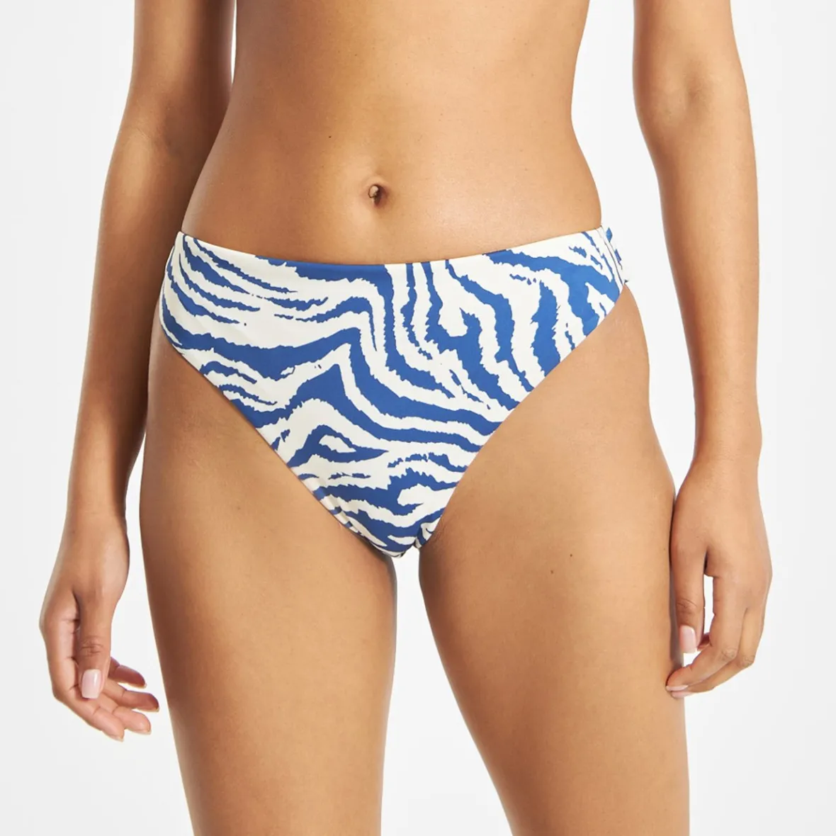 Flash Sale Bikini Bottoms Sanda Zebra Blue Women Outlet