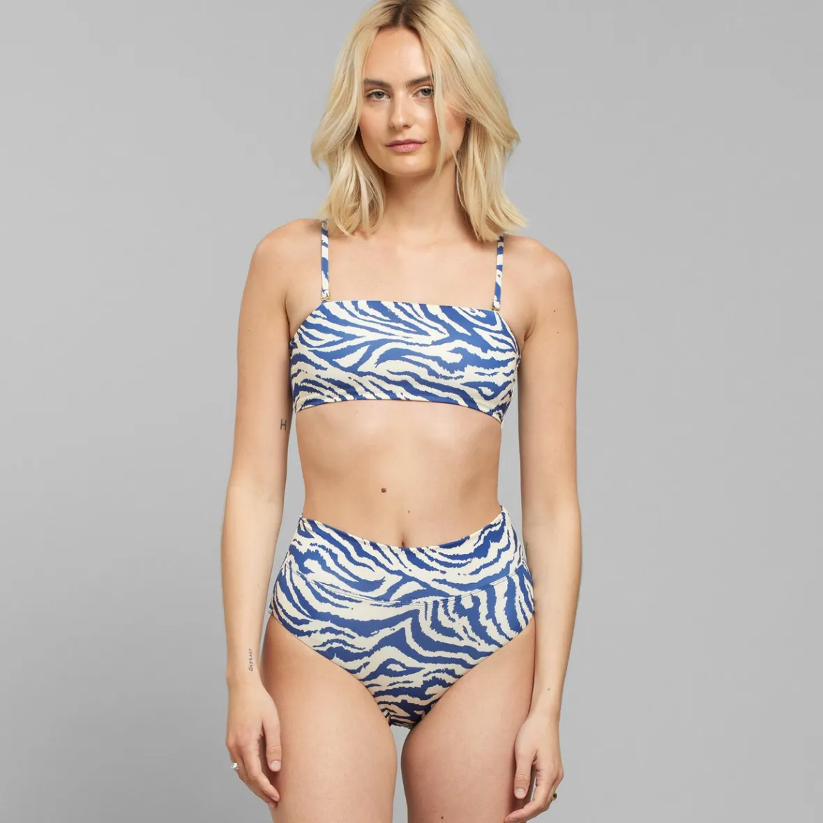 Sale Bikini Pants Slite Zebra Blue Women Outlet