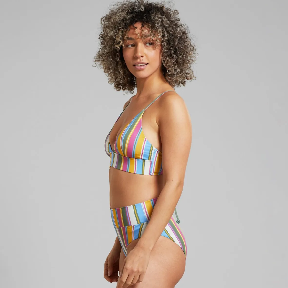 Best Sale Bikini Top Alva Club Stripe Multi Color Women Swimwear