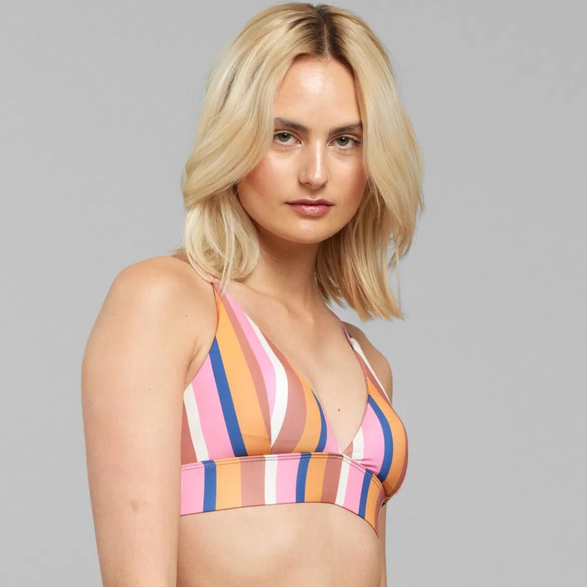 Best Sale Bikini Top Alva Irregular Stripe Multi Colour Women Outlet