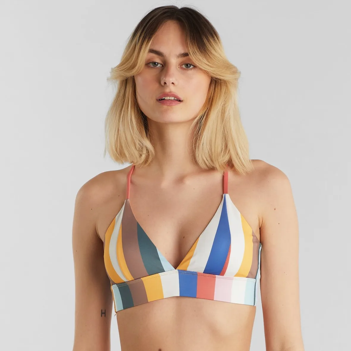 Outlet Bikini Top Alva Stripes Multi Color Women Swimwear