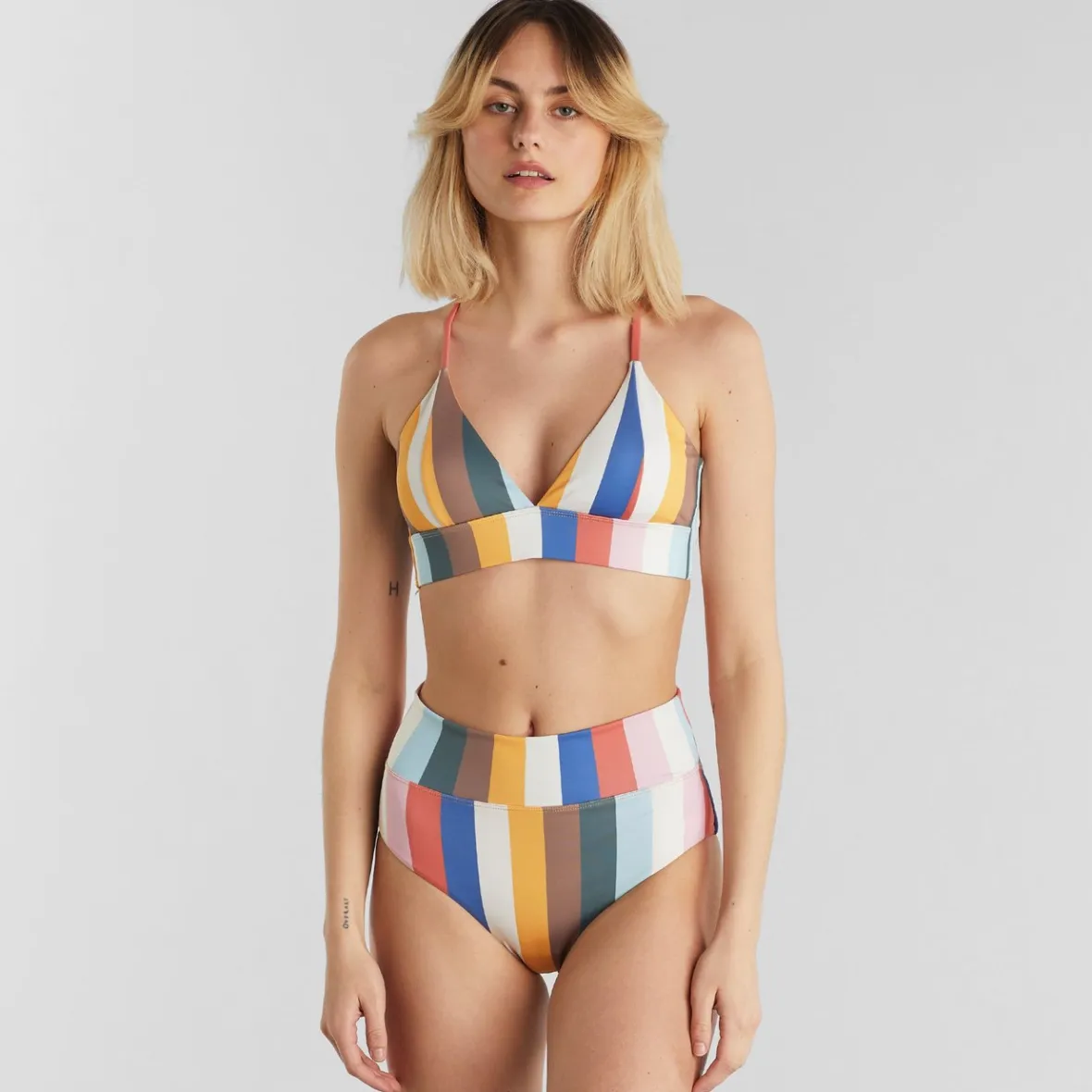 Outlet Bikini Top Alva Stripes Multi Color Women Swimwear