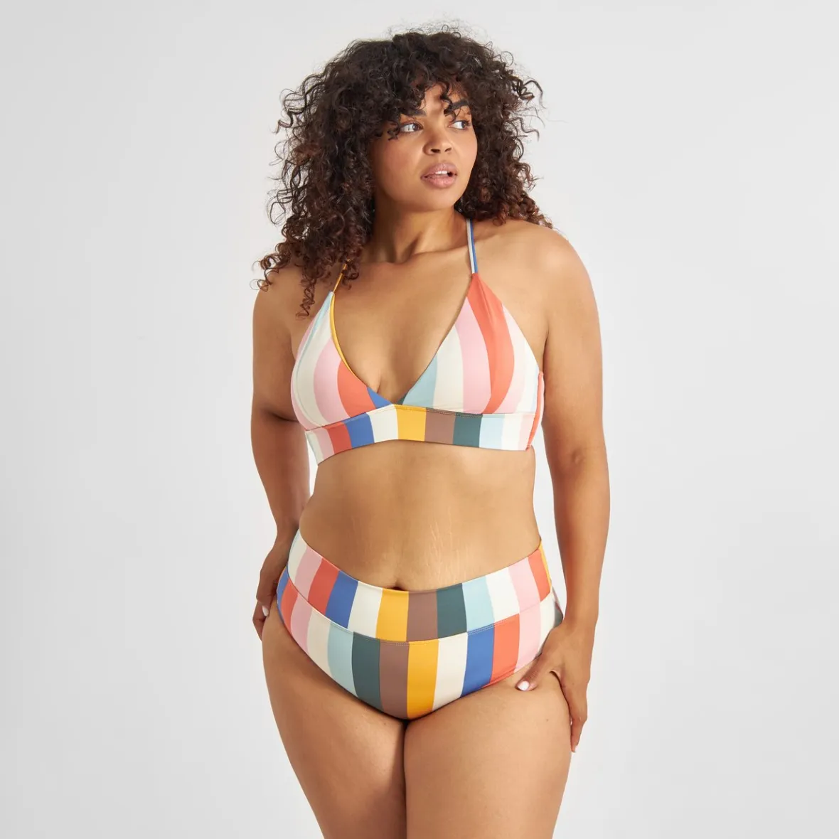 Outlet Bikini Top Alva Stripes Multi Color Women Swimwear
