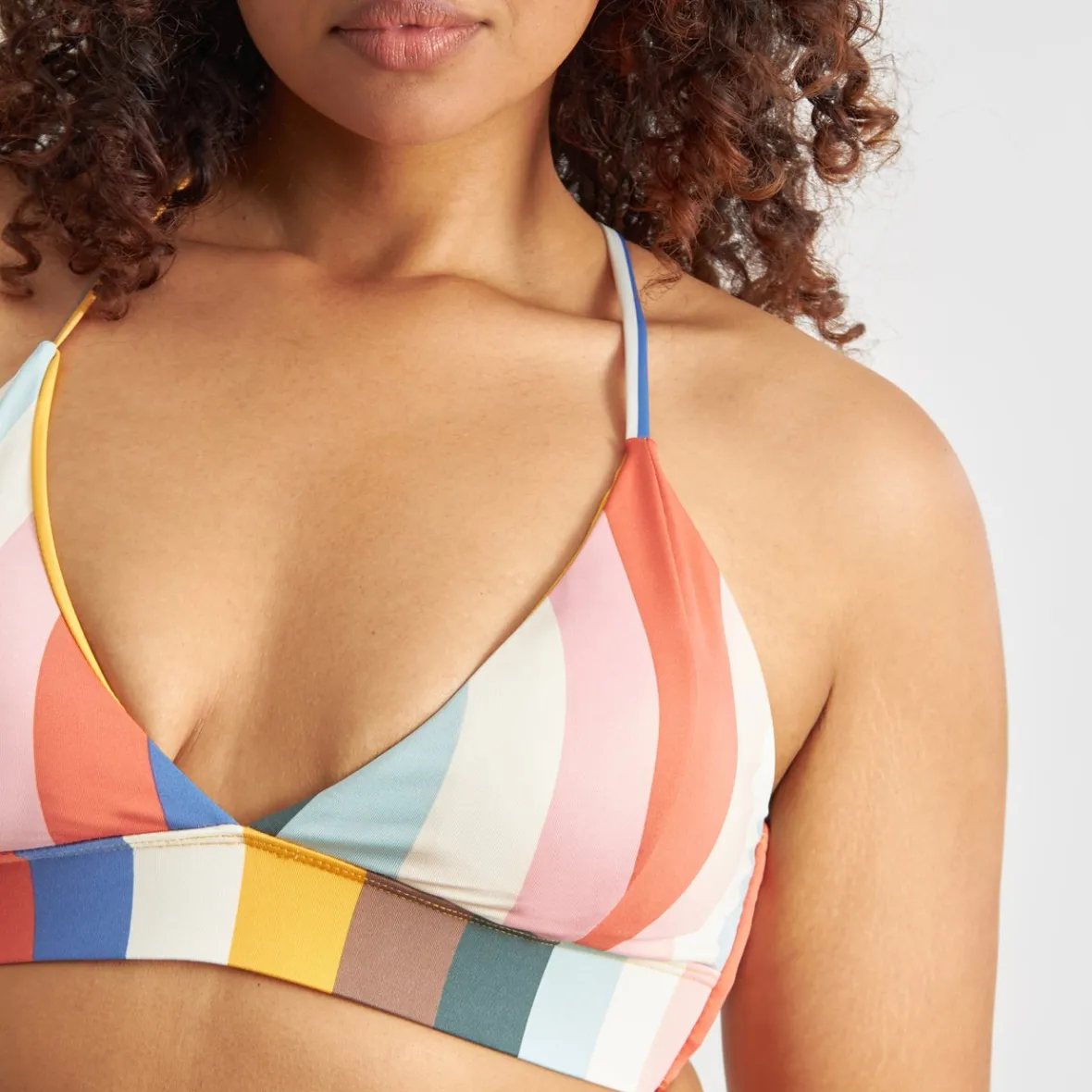 Outlet Bikini Top Alva Stripes Multi Color Women Swimwear