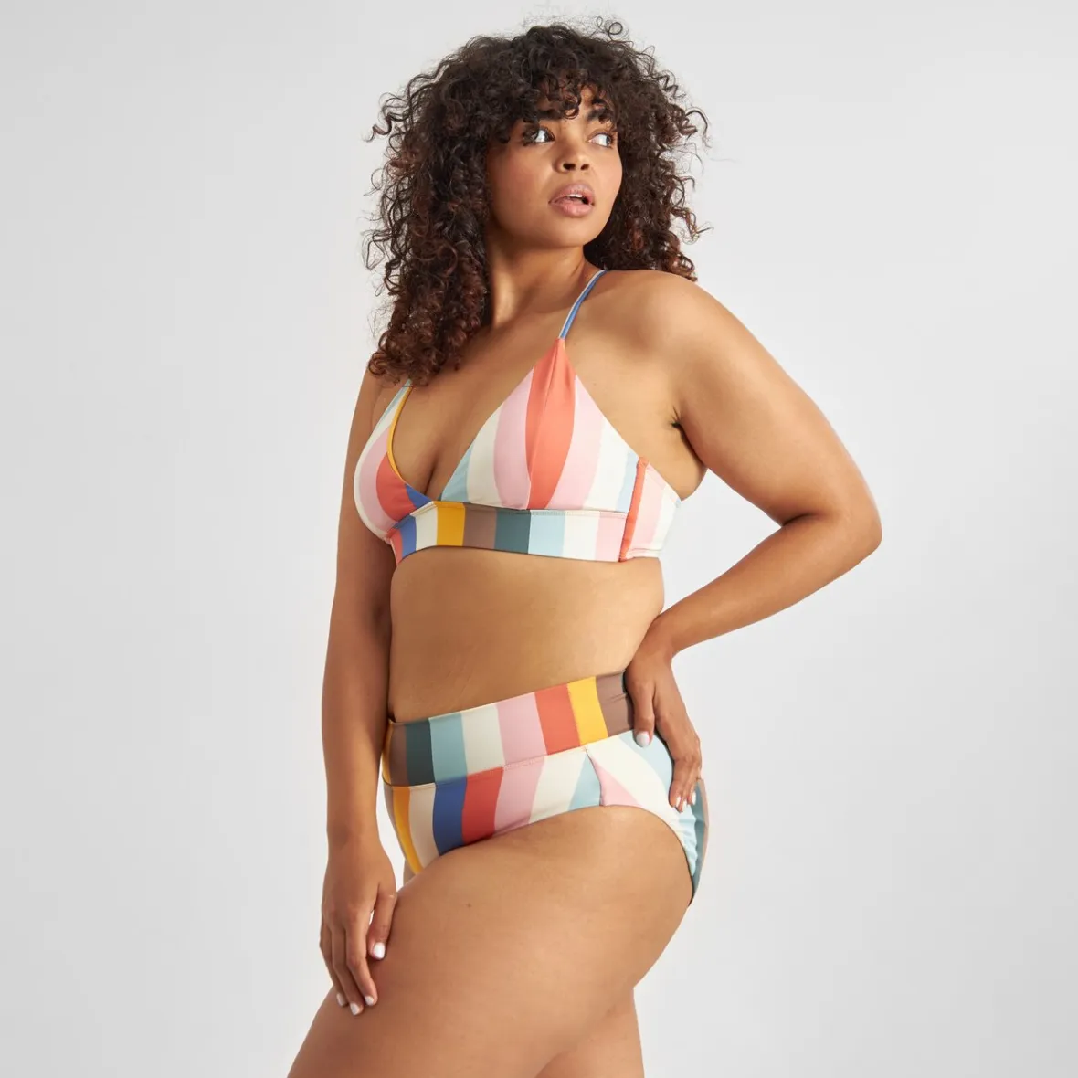Outlet Bikini Top Alva Stripes Multi Color Women Swimwear