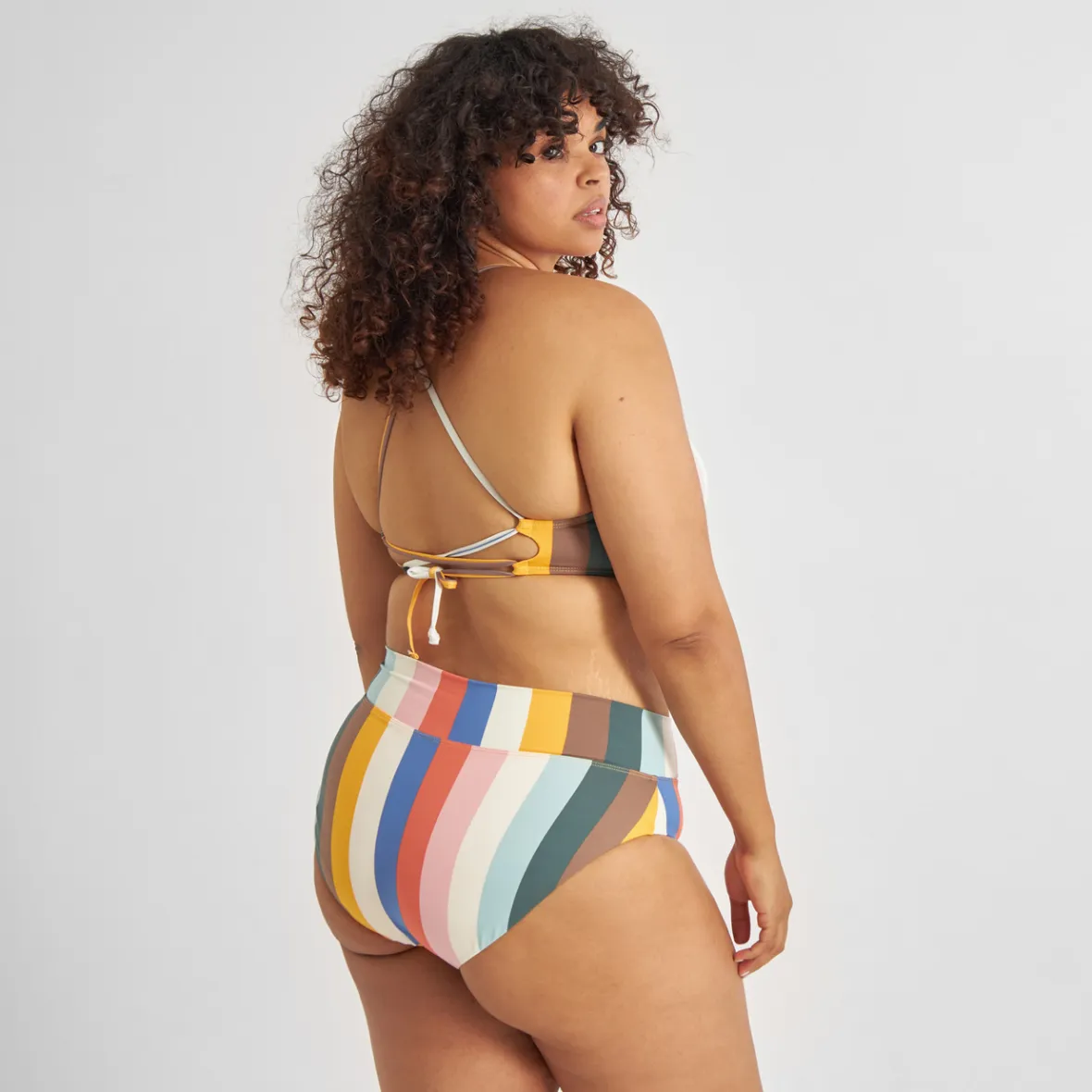 Outlet Bikini Top Alva Stripes Multi Color Women Swimwear