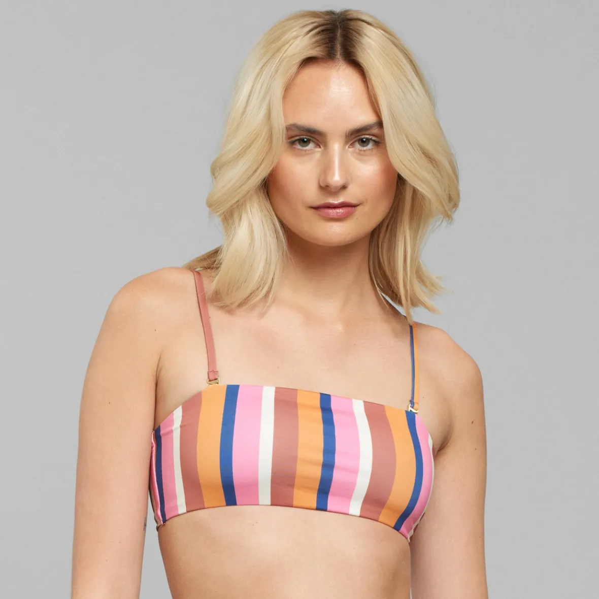 Discount Bikini Top Roma Irregular Stripe Multi Colour Women Outlet