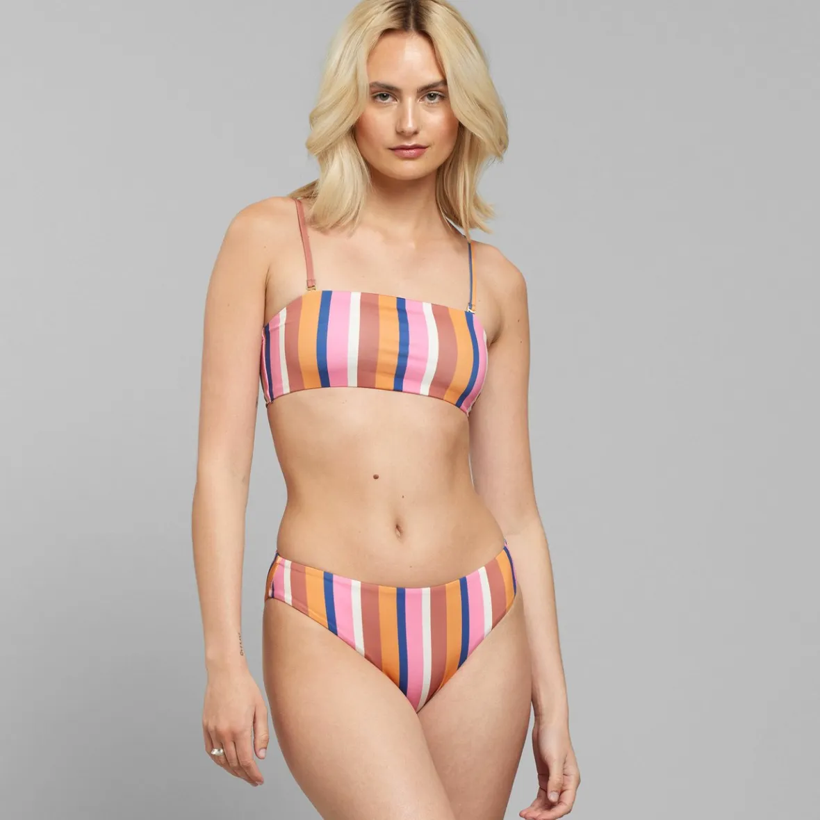 Discount Bikini Top Roma Irregular Stripe Multi Colour Women Outlet