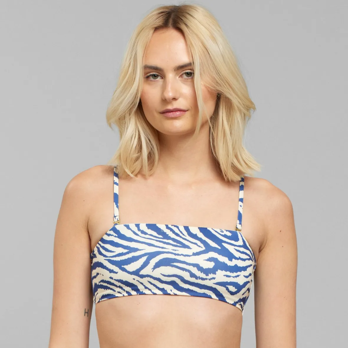 Online Bikini Top Roma Zebra Blue Women Outlet