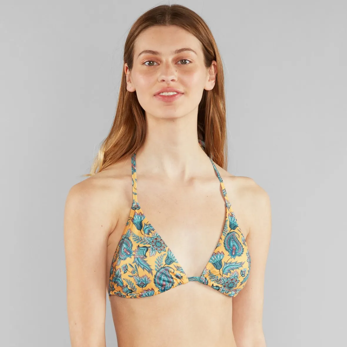 Sale Bikini Top Sandnes India Flowers Honey Yellow Women Outlet