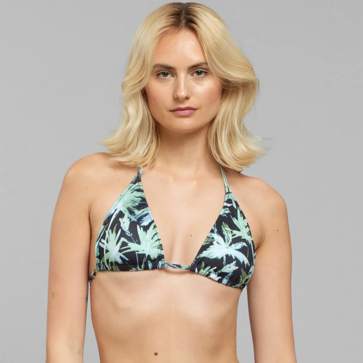 Best Bikini Top Sandnes Painted Palmtrees Black Women Outlet