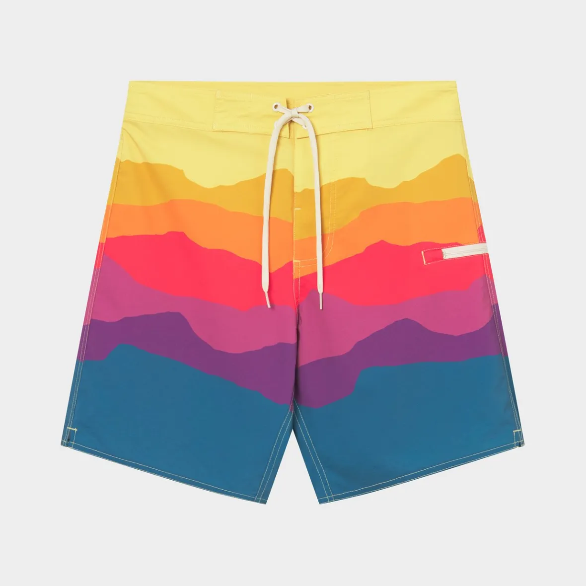 Flash Sale Board Shorts Toroe Sunset Lines Multi Color Swimwear