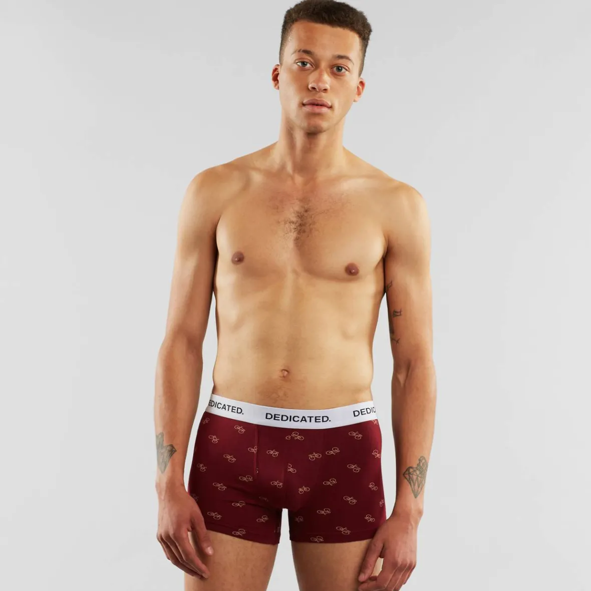 Hot Boxer Briefs Kalix Bike Pattern Burgundy Outlet