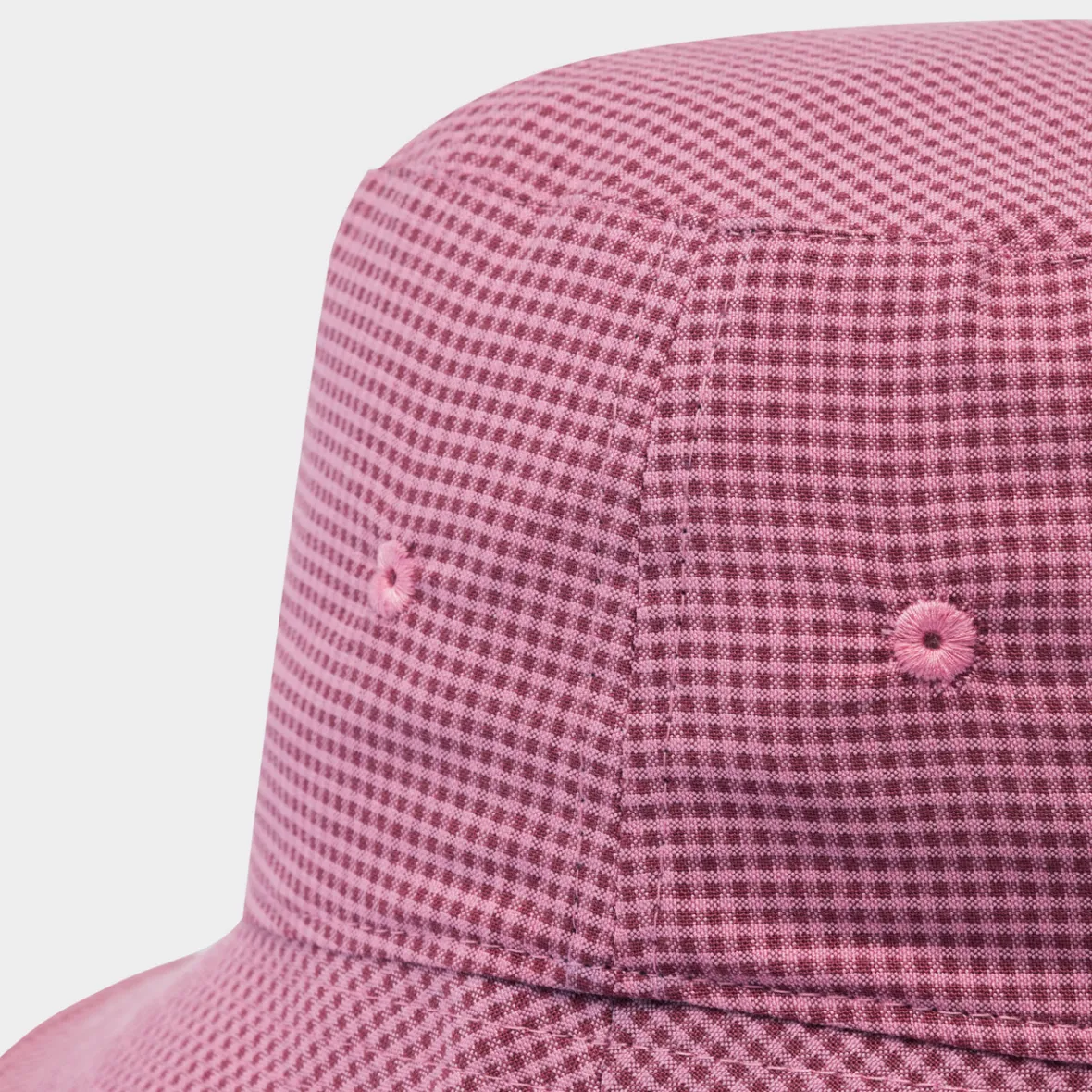 Sale Bucket Hat Seersucker Cashmere Pink Women Outlet