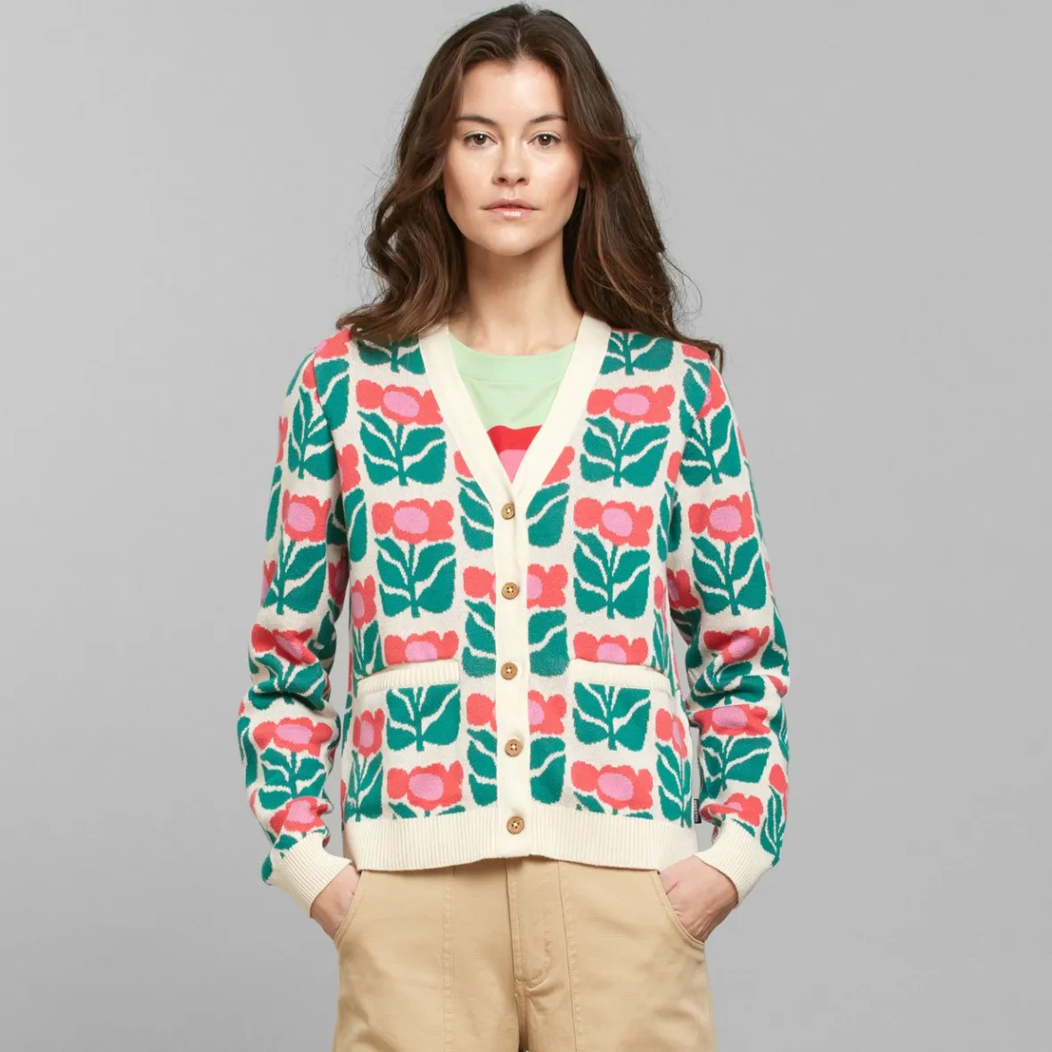 Outlet Cardigan Iggesund Liv Lee Flower Multi Color Women Outlet