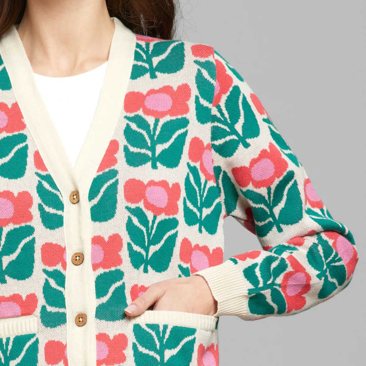 Outlet Cardigan Iggesund Liv Lee Flower Multi Color Women Outlet
