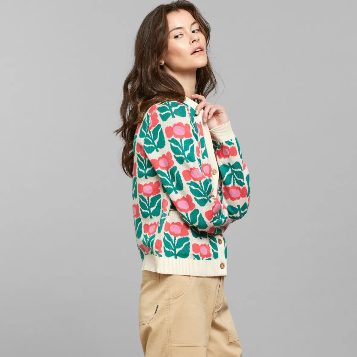 Outlet Cardigan Iggesund Liv Lee Flower Multi Color Women Outlet