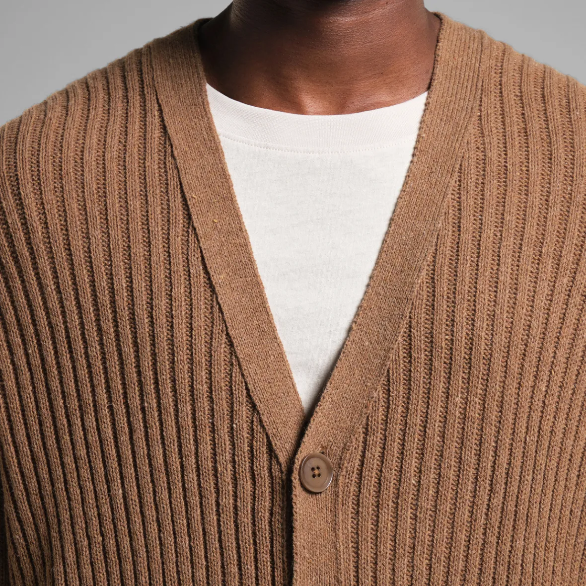 New Cardigan Mavas Camel Brown Knitwear