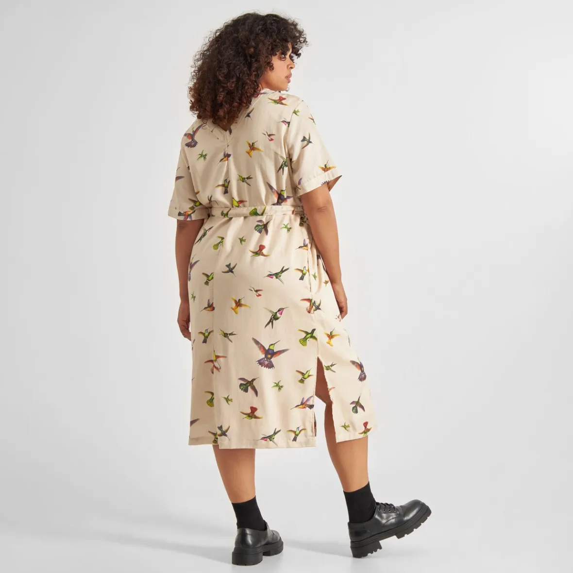 Clearance Dress Bornholm Floral Hummingbirds Multi Color Women Dresses