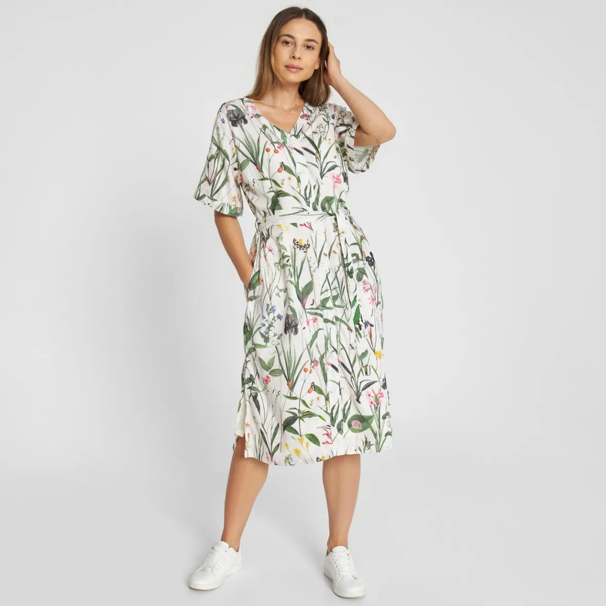 Shop Dress Bornholm Flower Field Off-White Women Dresses