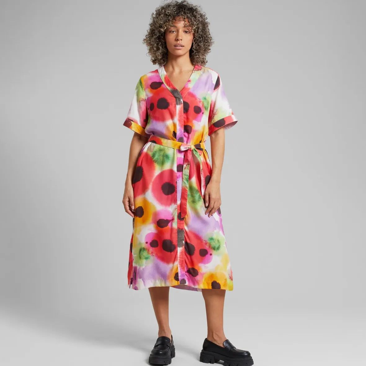 Cheap Dress Kallvik Abstract Floral Multi Color Women Dresses
