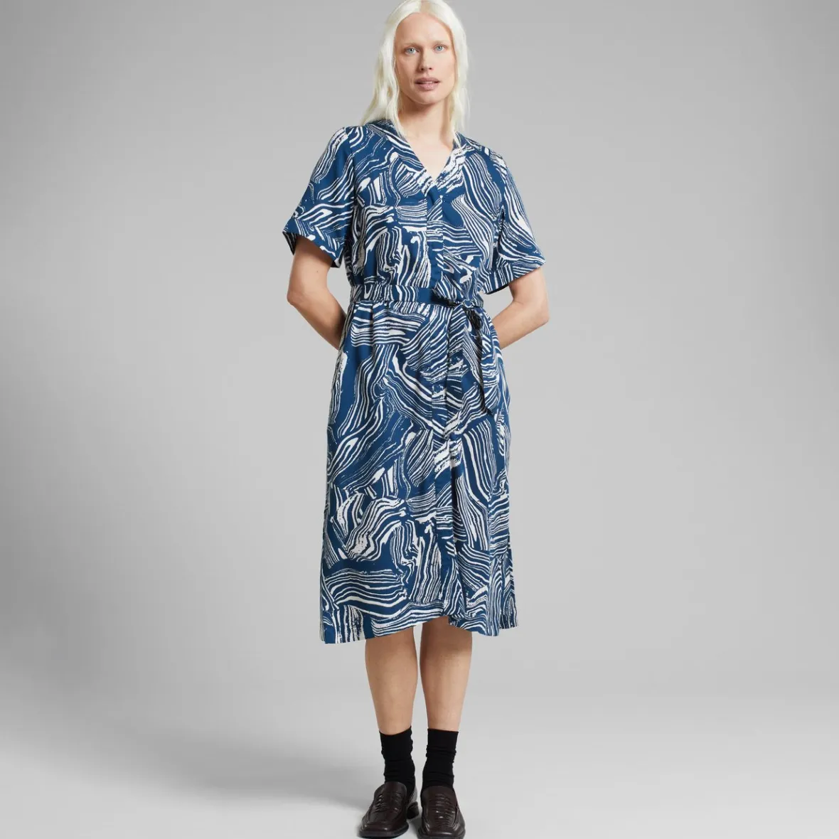 Discount Dress Kallvik Clay Swirl Blue Women Dresses