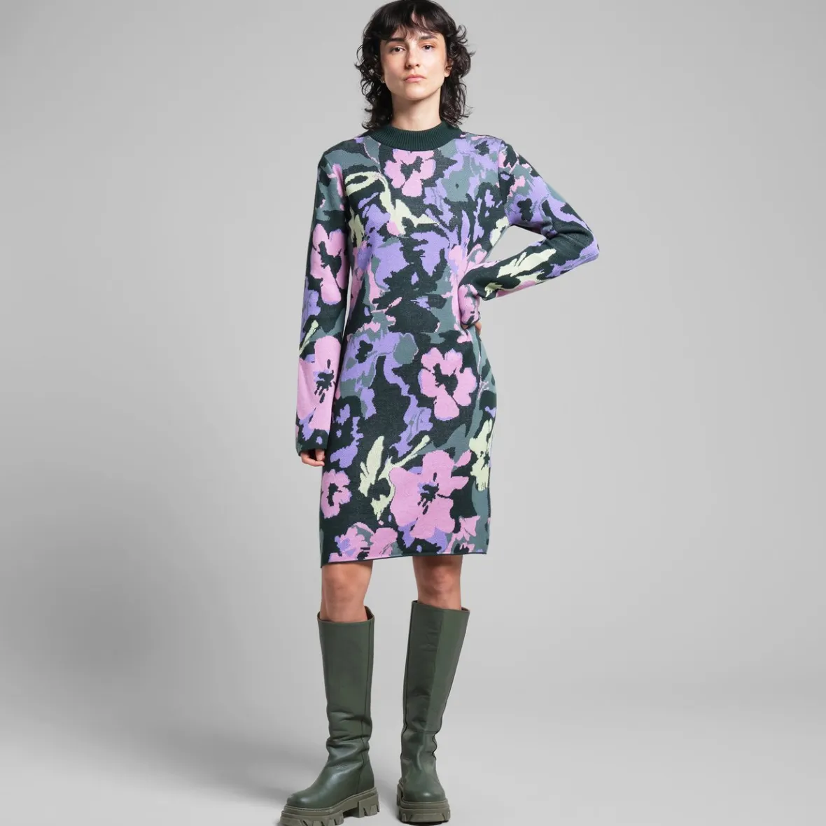 New Dress Lo Warped Flowers Multi Color Women Dresses