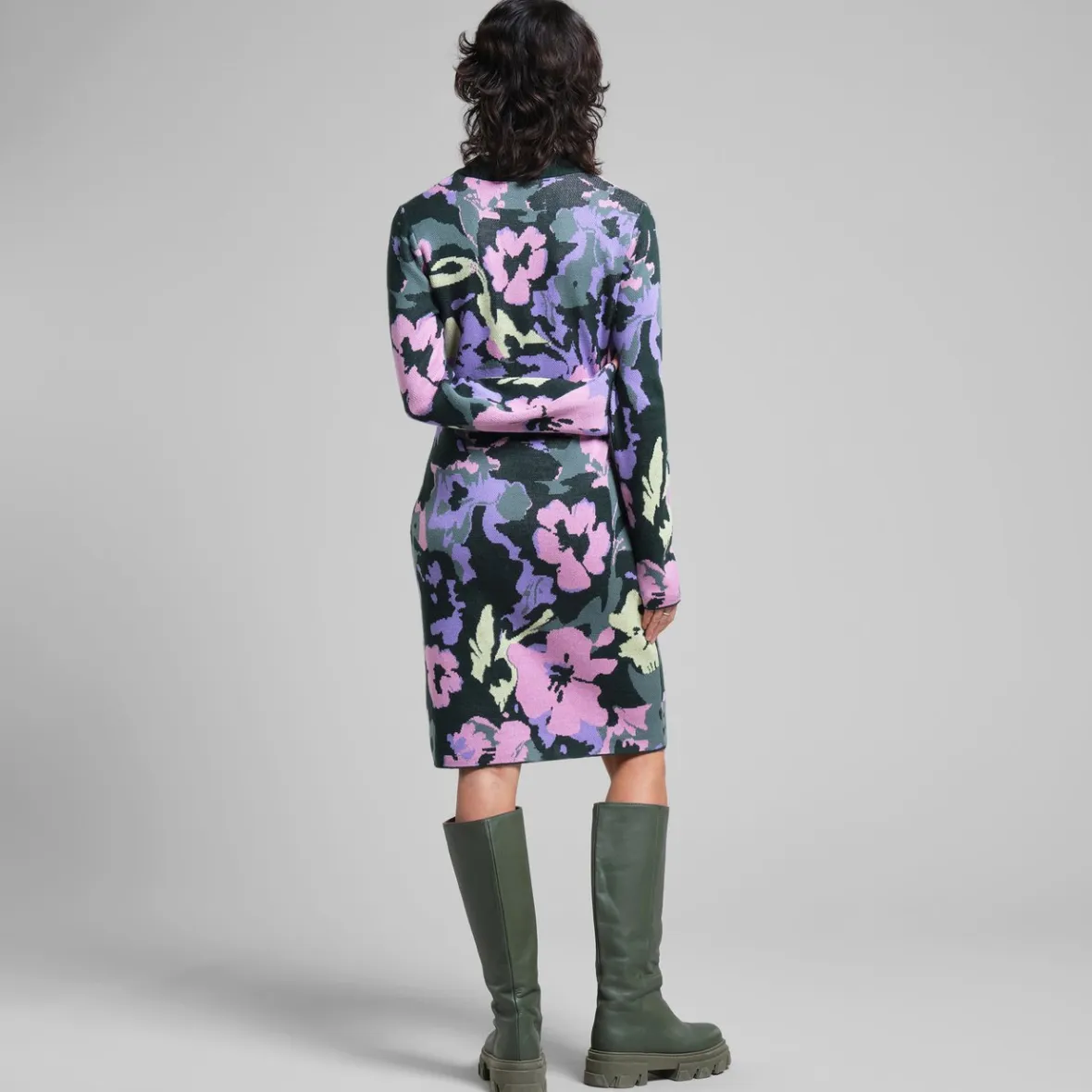New Dress Lo Warped Flowers Multi Color Women Dresses