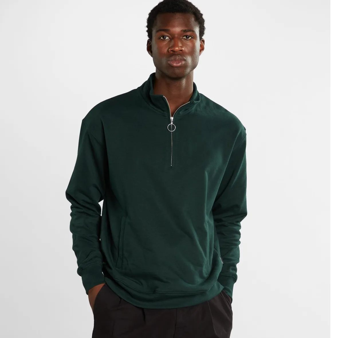 Shop Halfzip Sweatshirt Storuman Base Dark Green Outlet