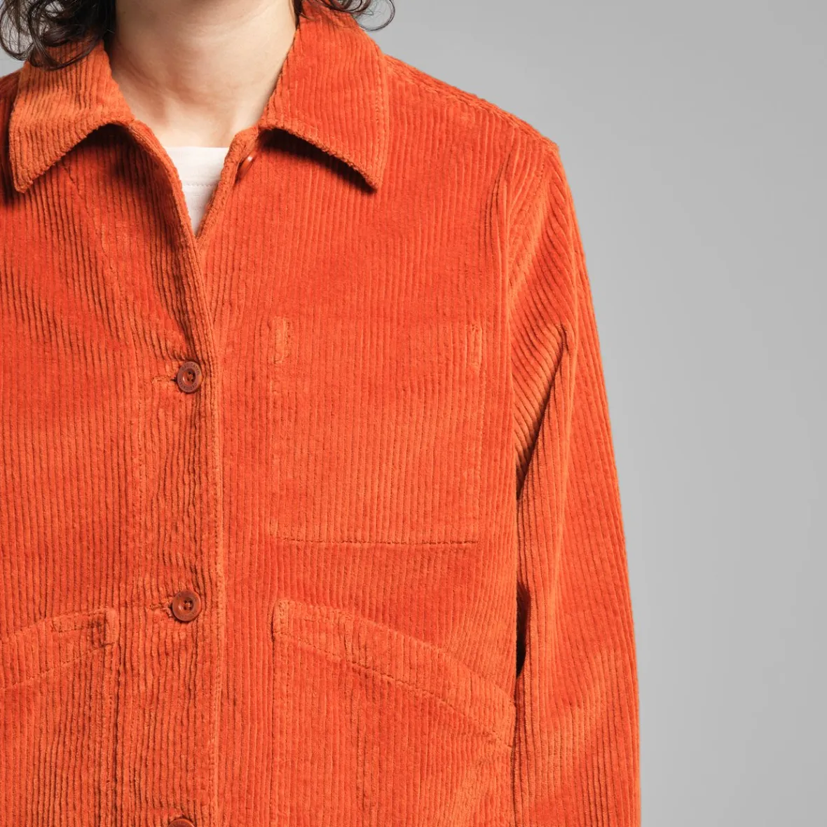 Discount Jacket Stiby Corduroy Cinnamon Orange Women Jackets