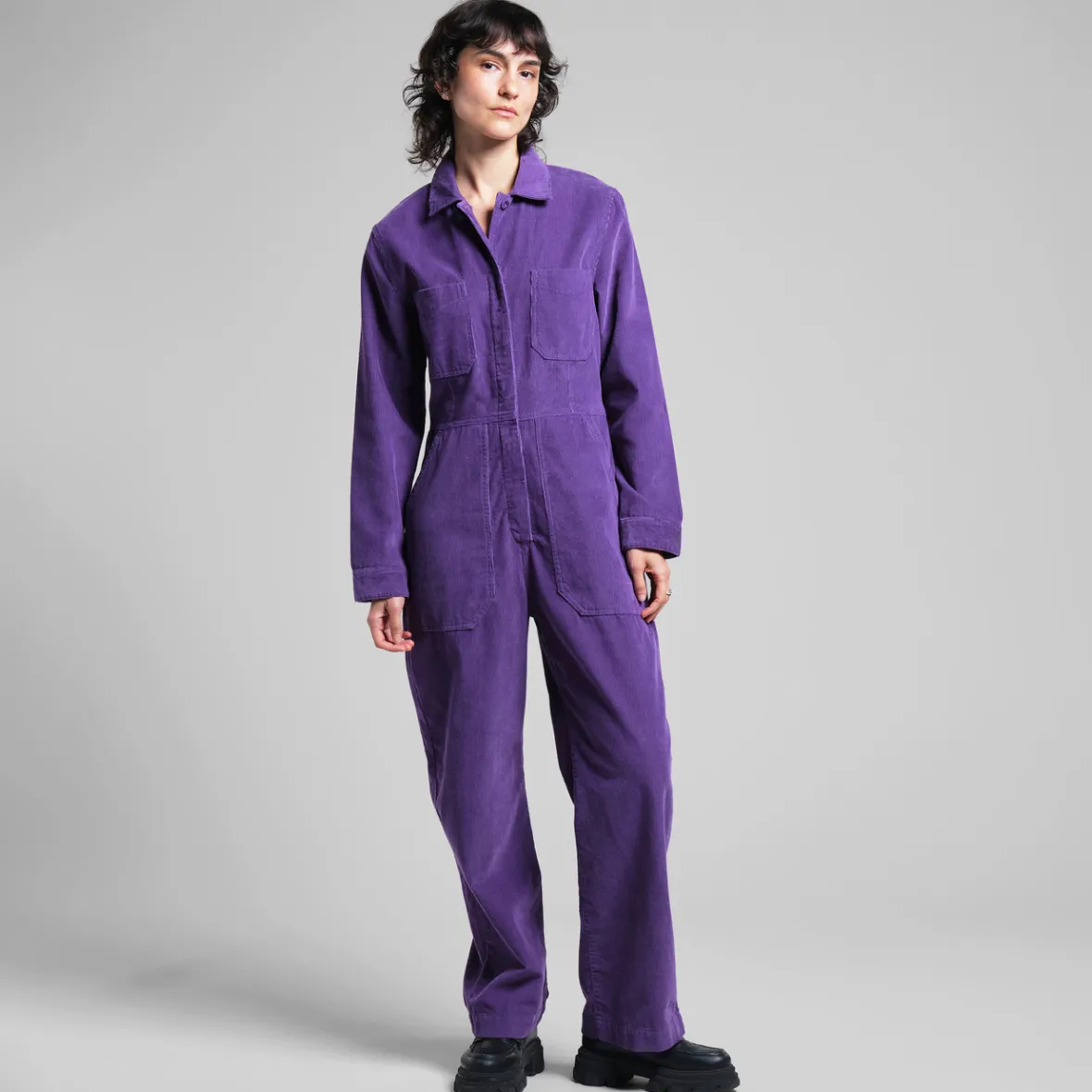 Outlet Overall Docksta Corduroy Picasso Purple Women Jumpsuits