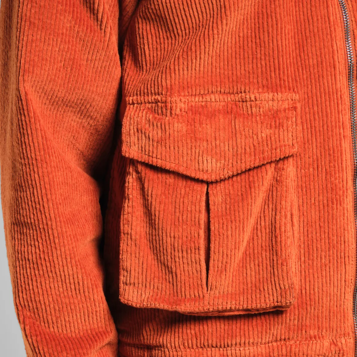 Discount Padded Jacket Vallentuna Corduroy Cinnamon Orange Jackets