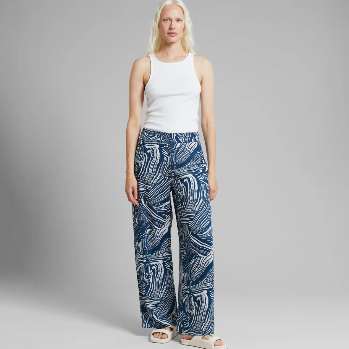 New Pants Ale Clay Swirl Blue Women Pants