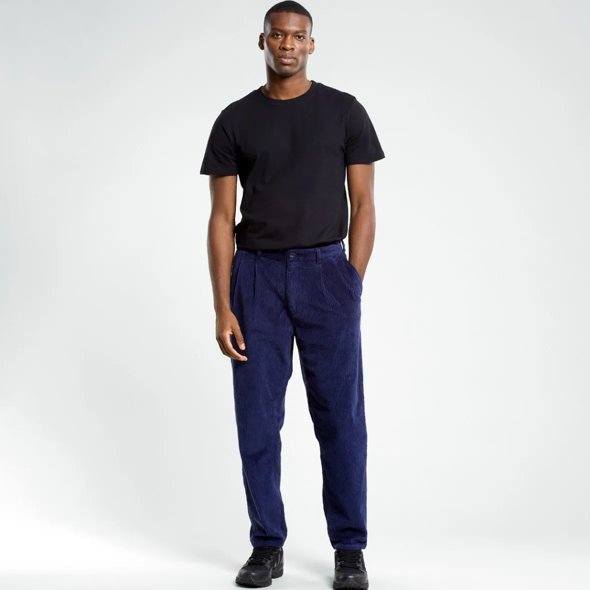 Cheap Pants Sollentuna Corduroy Navy Pants