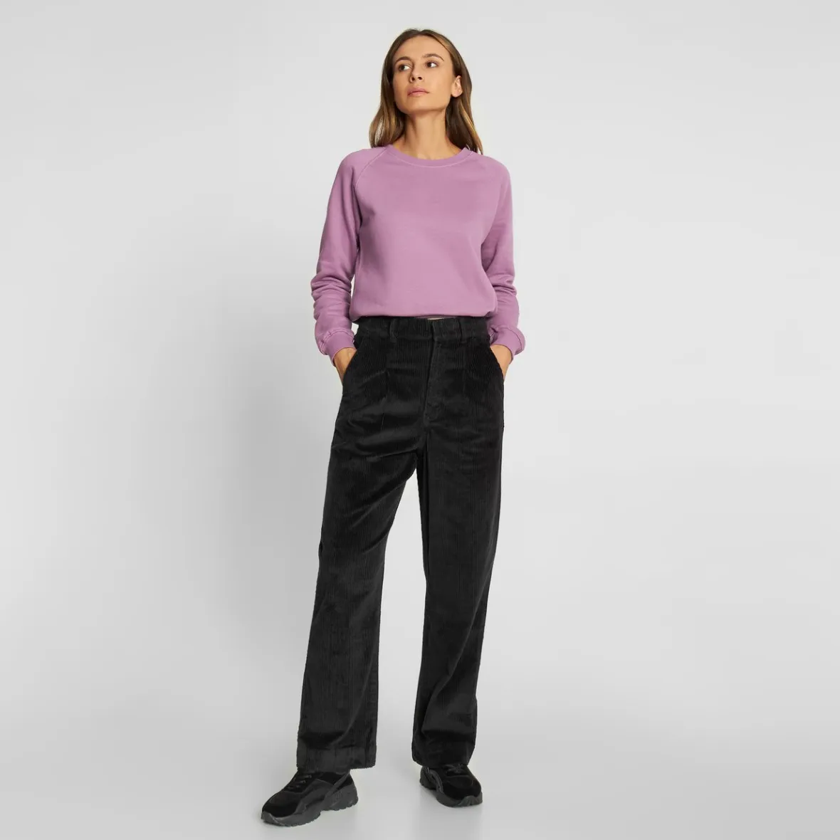 Cheap Pants Uddevalla Corduroy Black Women Pants