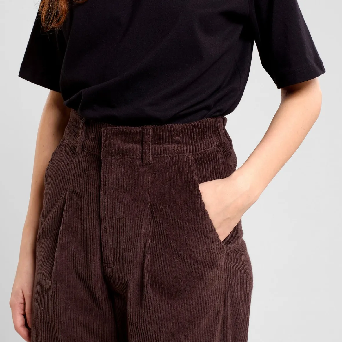 Sale Pants Uddevalla Corduroy Coffee Brown Women Pants