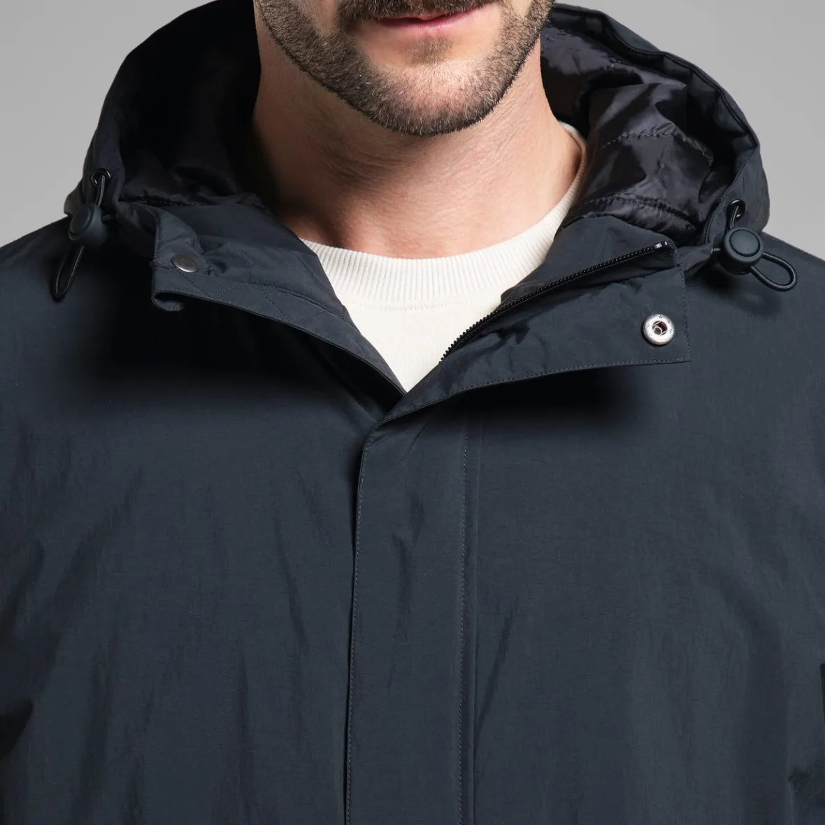 Outlet Parka Jacket Luvos Black Jackets