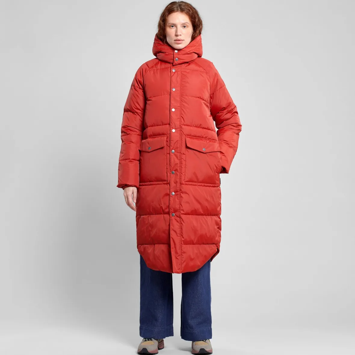 Cheap Puffer Jacket Haparanda Ochre Red Women Outlet