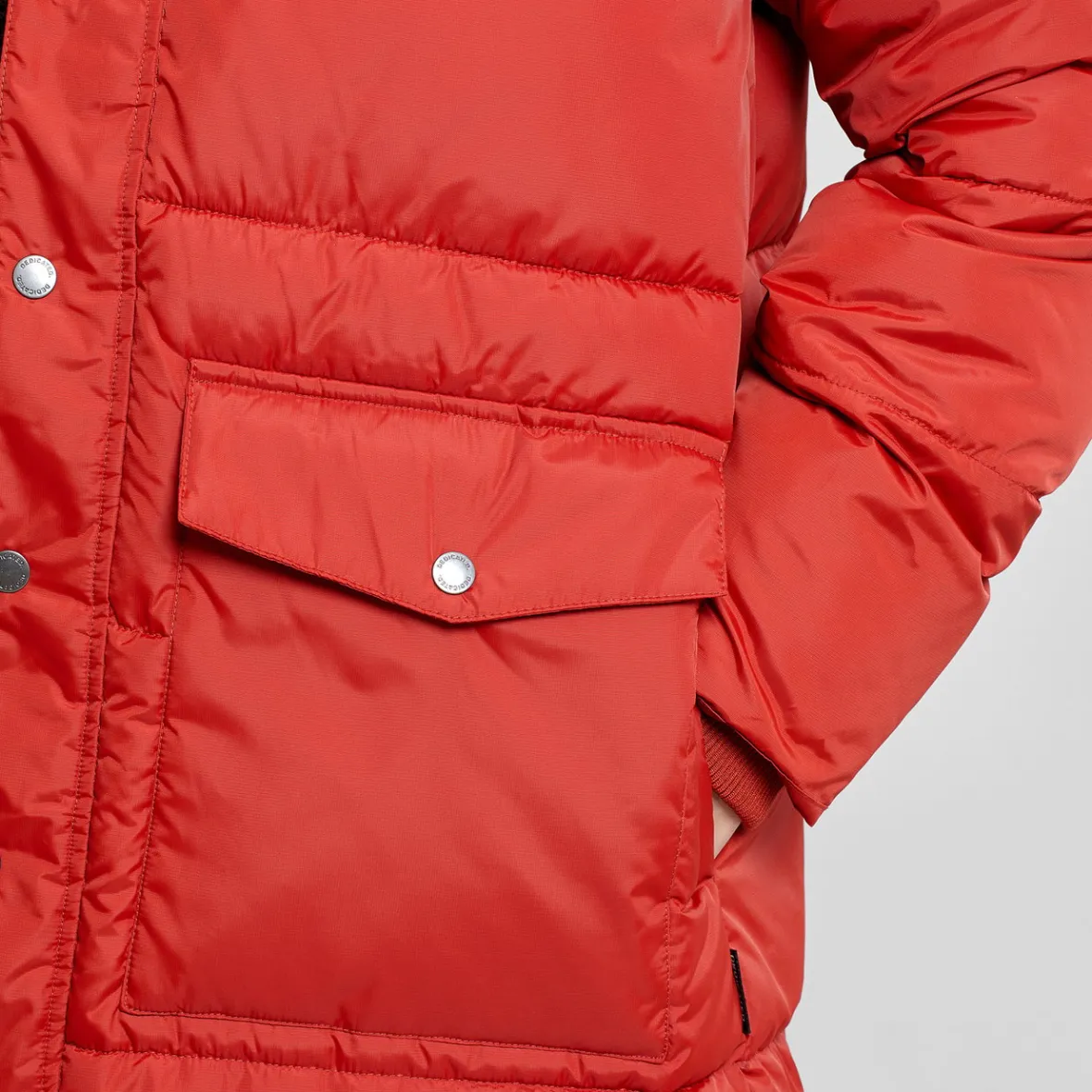 Cheap Puffer Jacket Haparanda Ochre Red Women Outlet