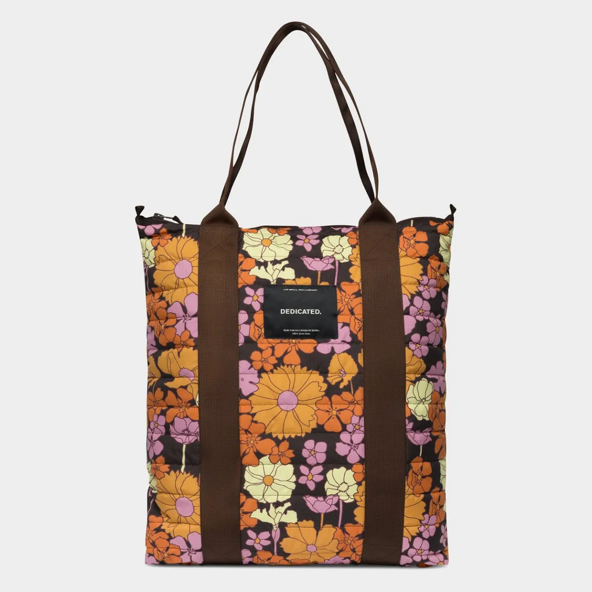 Discount Quilted Totebag Kastrup Flower Power Multi Color Women Tote Bags