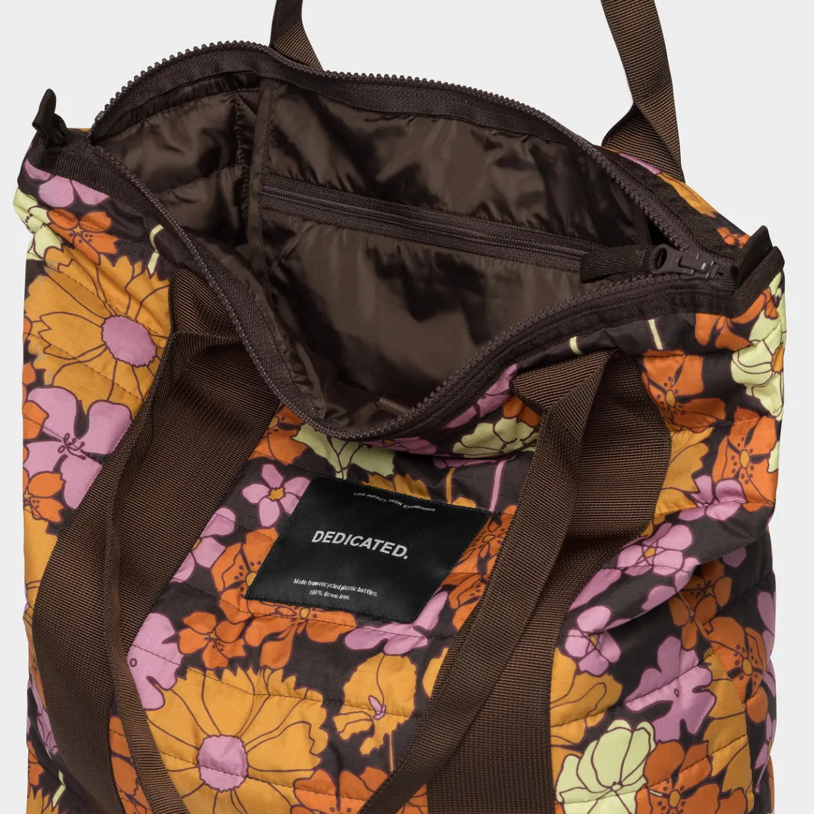 Discount Quilted Totebag Kastrup Flower Power Multi Color Women Tote Bags