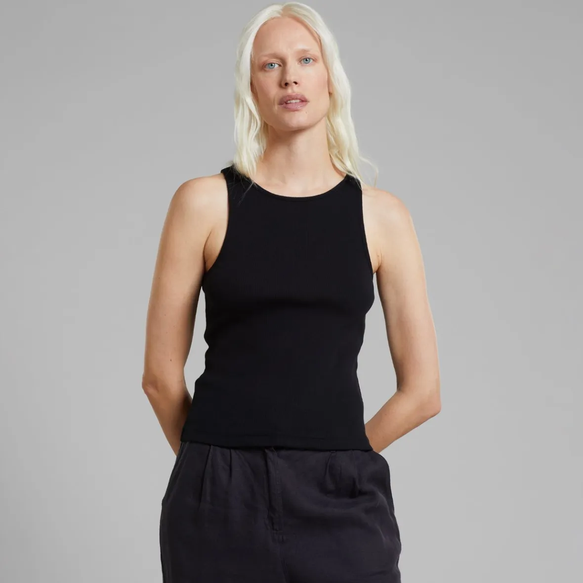 Best Rib Top Valdermarsvik Black Women Basics | Tops