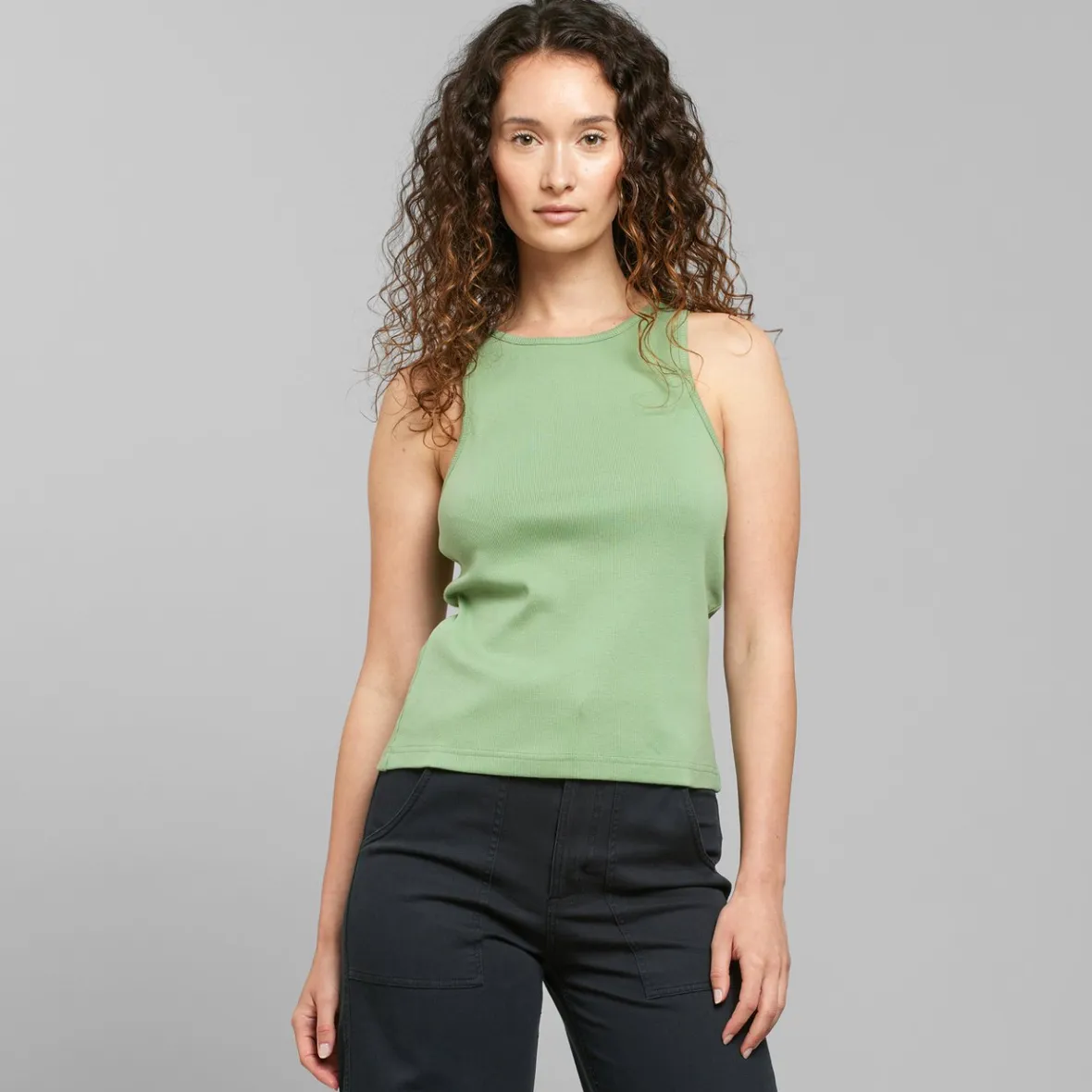 Best Rib Top Valdermarsvik Sea Green Women Basics | Tops