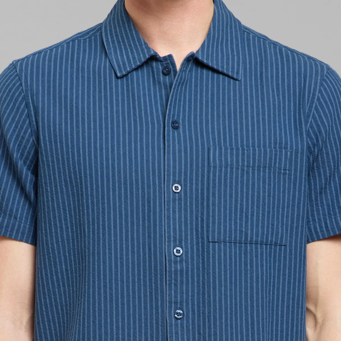 Hot Shirt Brantevik Work Stripe Dark Blue Outlet